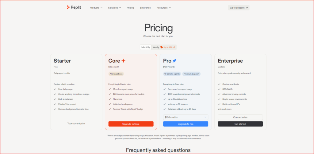 Replit Pricing