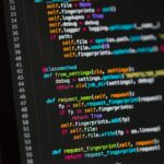 Computer code on a screen for AI-assisted software development