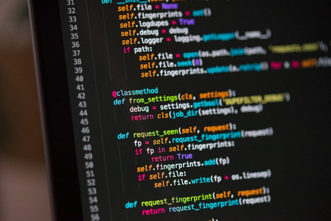 Computer code on a screen for AI-assisted software development